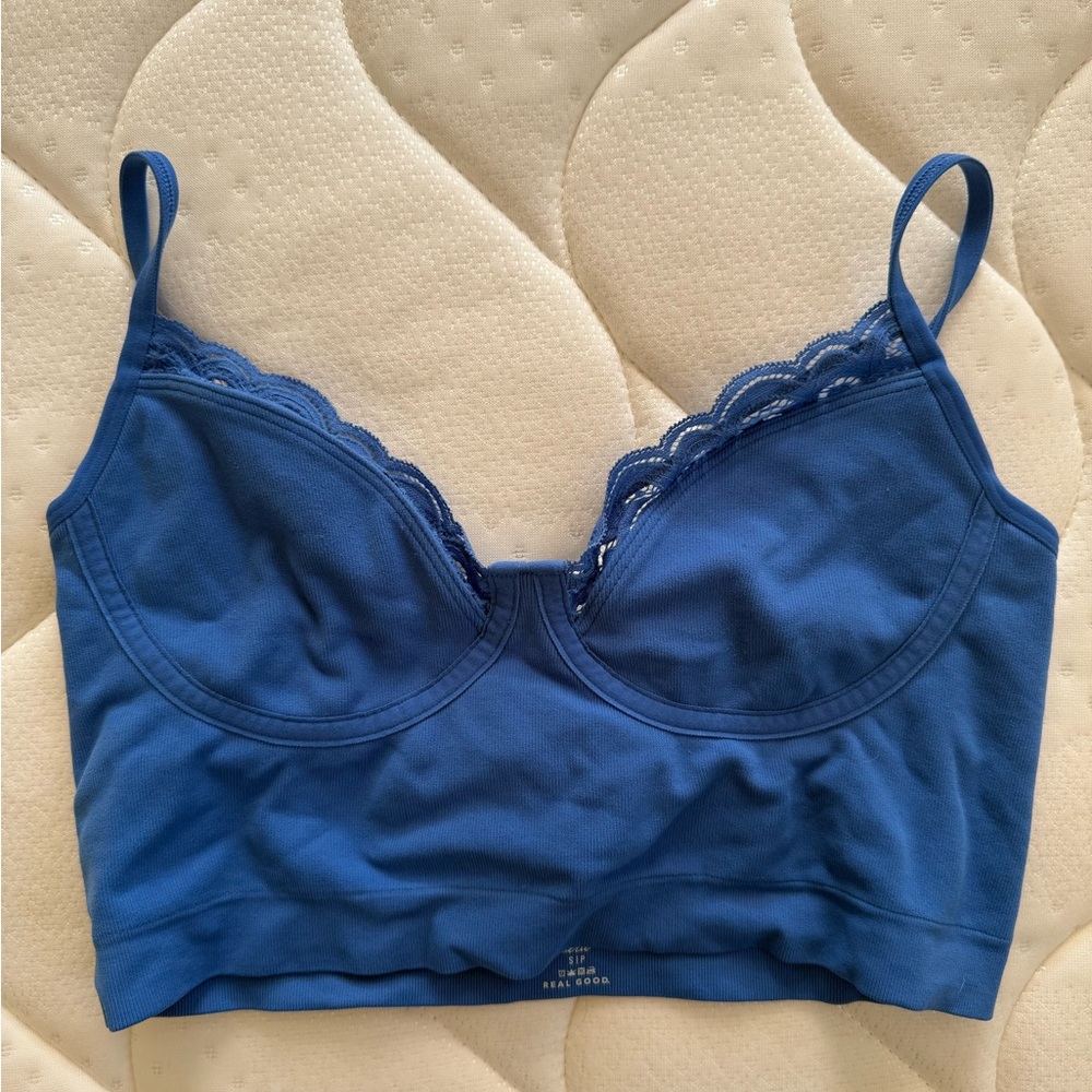 Aerie Deep Blue Lace Bralette